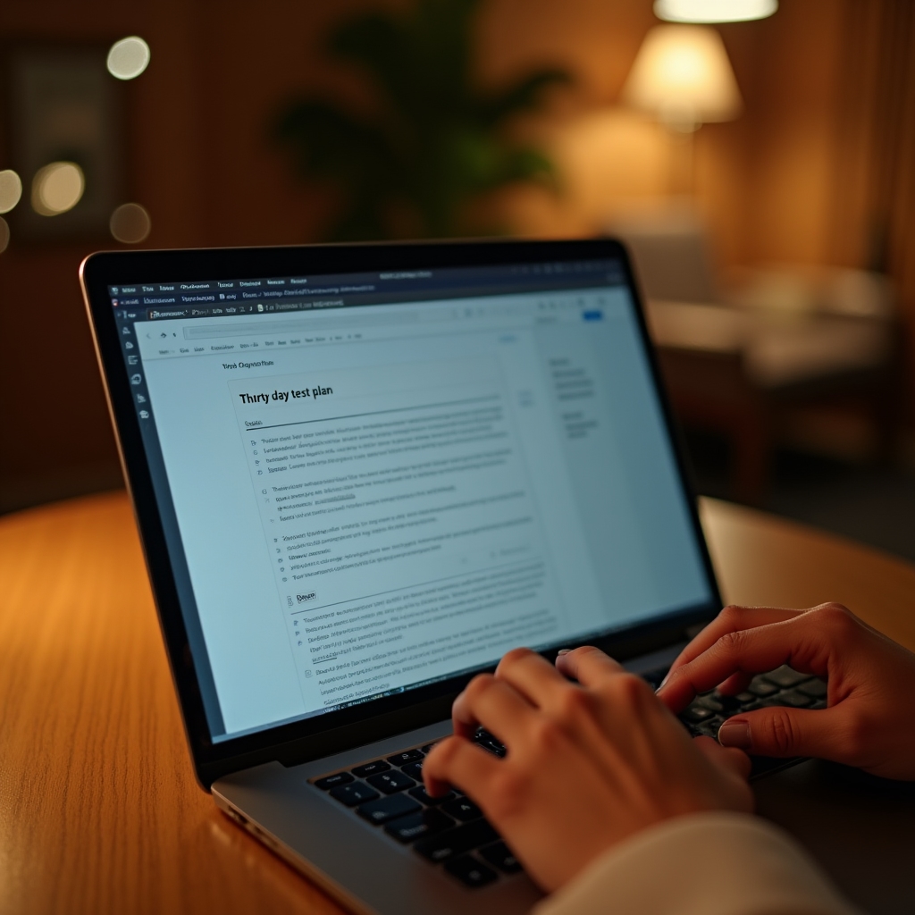Laptop mit Notizen zum Testaufbau eines neuen Angebots nach der Minimum-Viable-Offer-Methode